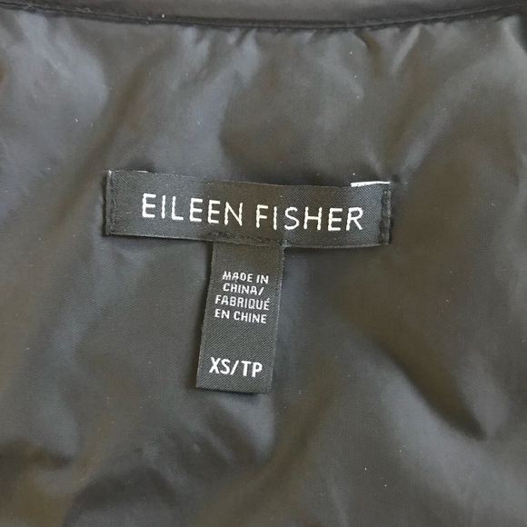 EILEEN FISHER Black snap quilted puffer vest, XS - Picture 7 of 7